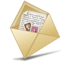 Mail Icon A Square Envelope with Mail